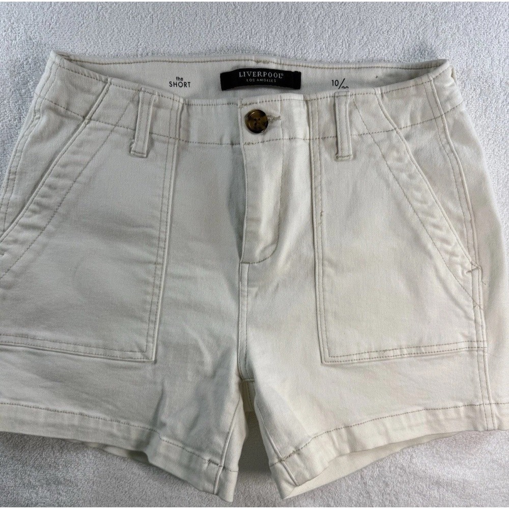 Liverpool "The‎ Short" utility style shorts in a white or cream color
